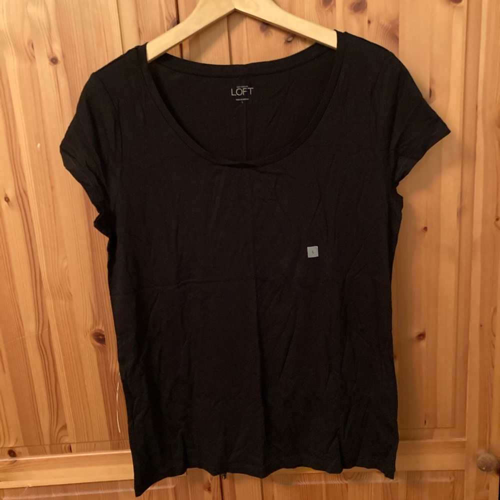 NWT Loft Classic Black Tee